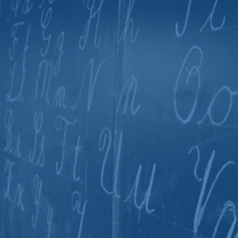 Chalkboard with Alphabet