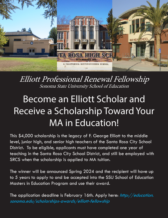 Elliott Fellowship for Professional Renewal Flyer